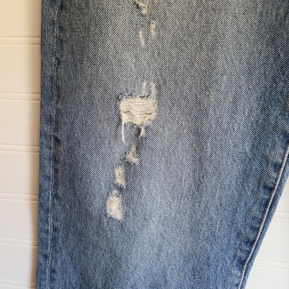 Madewell Jeans Womens Size 27 Classic Straight High Rise Crop Distressed - Picture 3 of 12